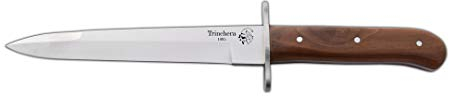 J&V Adventure Knives JV Cuchillo Trinchera ALEMAN para Caza, Pesca, Supervivencia y Bushcraft Realizado en Albacete + Portabotellas de Regalo