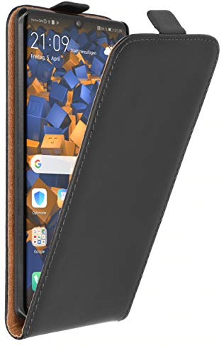mumbi Tasche Flip Case kompatibel mit Huawei P30 Hülle Handytasche Case Wallet, schwarz
