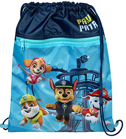 Schuhbeutel mit Sicherheitsverschluss, Paw Patrol, mit Reißverschlusstasche, ca. 32 x 41 cm