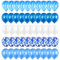 Palloncini Azzurri, 60 Pezzi Palloncini Blu set,Palloncini Blu Bianchi per Battesimo Maschio, Decorazioni Nascita Bambino, Matrimonio Blu,Compleanno