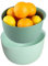 BLUE GINKGO - Rice Strainer and Kitchen Colander Set - Strain Rice, Quinoa and Small Grains - Soak, Wash and Drain Vegetables and Fruit Green 10.25 x 8.6 x 5.5