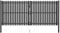 vidaXL Garden Fence Gate Lockable Double Outdoor Fence Side Panel Wall with Posts Patio Barrier Border Flat Tube Drive Gate Steel 4x2m Anthracite