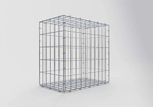 GABIONA Steinkorb-Gabione eckig, Maschenweite 5 x 10 cm, Tiefe 30 cm, Gabione 50 x 50 x 30 cm (L x H x T), C-Ring
