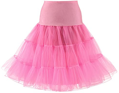 SSDH Jupe Jupon Années 50 Robe Rockabilly Jupons Crinoline pour Femmes S-2XL (rose3, XXL)
