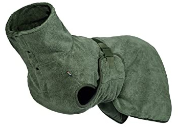 Rukka Pets Medea ECO Bademantel für Hunde Dunkel Olivgrün L