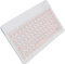 Clavier, Bluetooth 3.0 10 Pouces étanche à la Poussière Clavier Silencieux, Clavier sans Fil avec Capuchon Rond Adapté pour Tablette Smartphone Ordinateur(Rose)