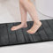 MIULEE Badematte Memoryschaum Badezimmerteppich Wasserabsorbierend Badteppich Memory Foam Duschvorleger Badvorleger rutschfest Waschbar für Badezimmer 45x120cm Schwarz