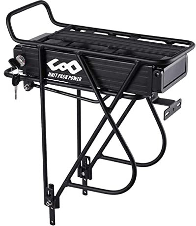 DICHOU 48V 15Ah Batería Trasera para Bicicleta eléctrica batería de Aluminio de Iones de Litio para Motor de Bicicleta de 100-1000W