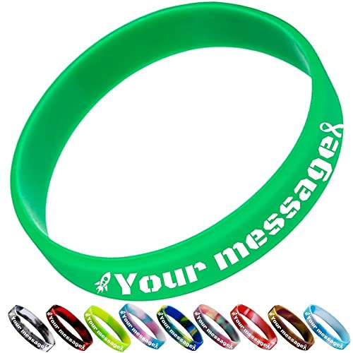 Aokizkdzsw Braccialetti personalizzabili,Braccialetti personalizzati in silicone incisi per eventi e feste,Marketing e sensibilizzazione,Regali per coppie uomini e donne, Silicone Wristband