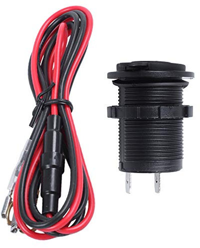 Uinfhyknd Einbau Steckdose Zigarettenanzünder inkl. 60CM Kabel Bord Buchse Motor KFZ 12V/24V