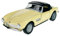 Welly B-M-W 507 Cabrio Geschlossen mit Soft Top Beige Cream 1956-1959 ca 1/34-1/39 Metall Modell Auto Die Cast Neu im Kasten