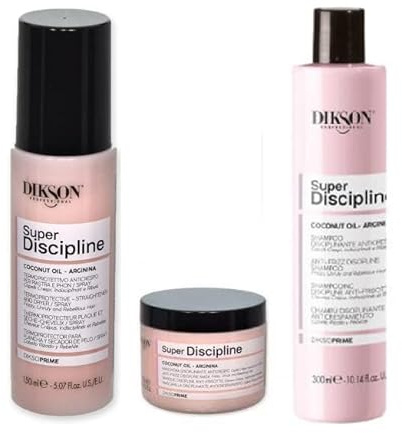 DiksoPrime Kit Super Discipline Maske 500 ml, wärmeisolierend, 150 ml, Shampoo 300 ml