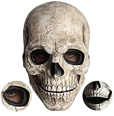 Festa in Costume di Halloween Umana Testa Maschere in Lattice (Cranio) Maschera da Vampiro Scary Monster Mask Halloween Costume Party Demon Mask per Oggetti di Scena Cosplay