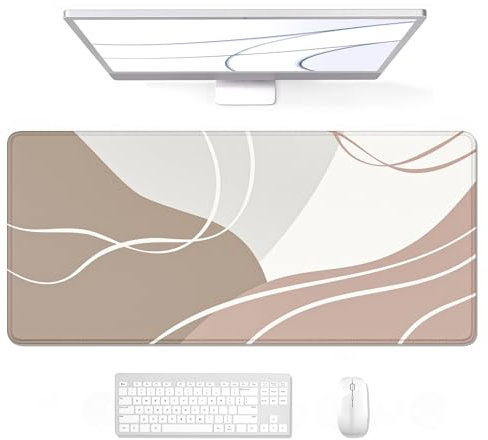 Auhoahsil Grand tapis de souris de jeu XXL, tapis de bureau pour bureau, caoutchouc épais, grande et long, bords cousus, sous-main complet pour ordinateur portable et ordinateur, étendu, 90,9 x 40,9