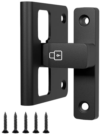 Schiebetür Schloss, 90 Degree Right Angle Türschloss, Luminous Model Anti-Theft Door Security Devices türriegel, Geeignet für Edelstahltüren, Eisentüren, Holztüren