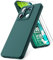 Vansdon Funda Compatible con Xiaomi Redmi Note 13 Pro 5G / Poco X6 5G, 2 Unidades Protector Pantalla Cristal Templado, Silicona Líquida Gel Ultra Suave Funda- Verde Noche
