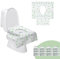 Surplex 60 Stück Einweg Toilettenauflage Toilette Auflage, Universal Toilette Liners, Sitzbezug Übergroßer WC-Sitz Matte Toilettenpapier Pad für Reisen & öffentliche Toiletten, Einzeln Verpackt