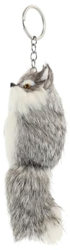 STOBAZA kleiner Fuchs Schlüsselanhänger süßer Schlüsselanhänger Autoschlüsselring bastelt Schlüsselanhänger Dekor Schlüsselringe entzückender Taschen-Rucksack-Anhänger behaart