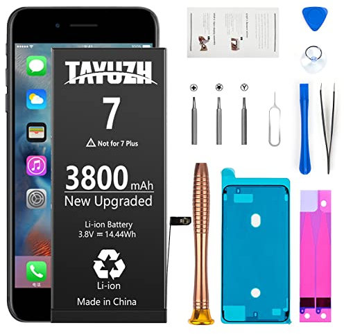 [3800mAh] Battery for iPhone 7 TAYUZH High Capacity New 0 Cycle Replacement Battery for iPhone 7 A1660, A1778, A1779 with Installation Manual and Professional Repair Tools Kits