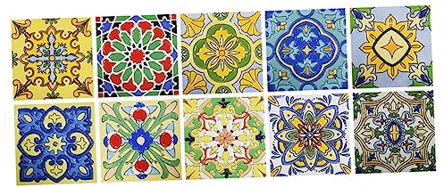 OUNONA 10St Wandaufkleber aus Backsteinfliesen Bodenaufkleber schälen und kleben küche fliesenaufkleber küchenfliesen aufkleber Boho-Wandaufkleber Hausbedarf Ziegel