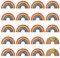 WANDIC 20 Stück Regenbogen-Bandnadeln, Regenbogen-Form, LGBT-Pride-Emaille-Broschen, Regenbogen-Metallabzeichen für Kleidung, Rucksack, Dekoration, Metall