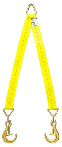 SENKEYFE Cinghie di traino V Briglia, 3 x 36 Recupero V-Strap con 8 J Ganci e T-J Hooks, 5000LB J Hook e Mini Datsun Recupero Briglia, Recupero Gancio Cinghia Auto Rimorchio per Wrecker, Rollback,