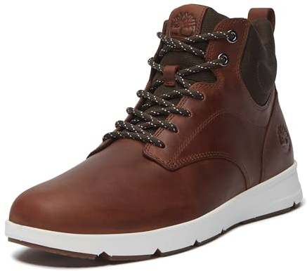 Timberland Men's Parker Street Mid Lace-Up Sneaker Boot, Rust Full Grain, 10 Medium