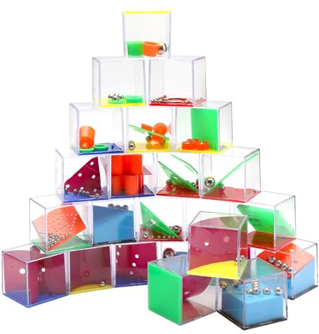 VOSSOT 24 Stück Geduldspiele für Kinder Knobelspiel,Hochzeiten & Kindergeburtstag Mitgebsel,Mini Spiele für Kinder & Erwachsene,Geduld Spiel Mitgebsel,Spielzeug Geschenke Pinata Füllung,Pinata Füllung