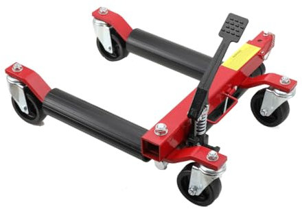 Cozyel 1500lb Hydraulic Wheel Skates Dolly Car Skates Vehicle Positioning Jack Tyre Lift Trolley with Ratcheting Foot Pedal, Ratchet Type Tire Skate Tire Jack for Car Truck RV Trailer