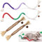 Liufuan 4PCS Natural Cat Teething Toy, Silvervine Chew Sticks and Snaky Rope Toys for Indoor Kitten Dental Treats, Increase Appetite, Calm Stress, and Teeth Cleaning