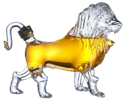 KRXSOBNV, Clear Wine Pitcher Rum Brandy Tequila Bottle Transparent Vodka Liquor Dispenser Home Bar Accessories Whiskey Carafe,Decanters(1500ml/50.7oz)