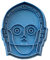 Cuticuter Star Wars C3PO Cookie Cutter, Blue, 8x7x1.5 cm