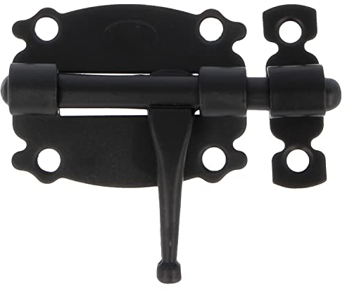 Amig - Türriegel aus Stahl | Bolzenriegel Mod. 484 | Türschloss in Schwarz | Torschlossriegel Türschieber | Maße: 30 x 30 | Aufschraubschloss | Aus Stahl mit Zamak-Achse gefertigt