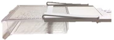 2 x Kühlschrank Klemm Schublade - transparent 13,5 x 19,0 x 6 cm (BxTxH), Kunststoff neu mit Saugnapf