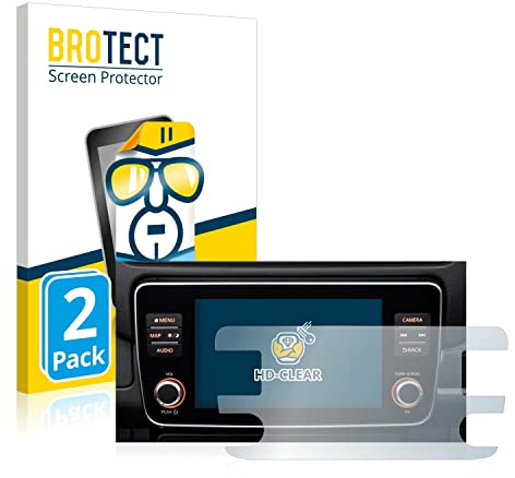 BROTECT Schutzfolie für Nissan Leaf E Plus Infotainment System | 2 Stück Transparenter Displayschutz Made in Germany Klare Displayschutz-Folie Clear Einfache Montage Case-Friendly