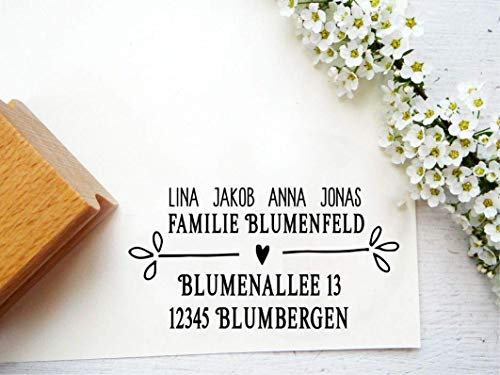 Stempel, Adresse, Adressstempel, Familienstempel Geschenk zum Einzug, Umzug, Hauskauf