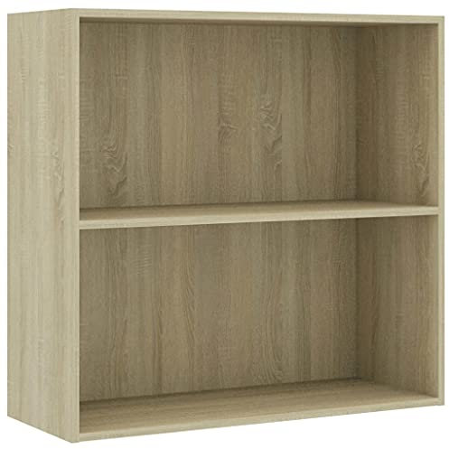 vidaXL Bücherregal Sonoma-Eiche 80x30x76,5 cm Holzwerkstoff, Bücherregal, Bücherregal, Lagerregal, Aufbewahrungsschrank, Bücherregal, Lagerregal