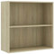 vidaXL Bücherregal Sonoma-Eiche 80x30x76,5 cm Holzwerkstoff, Bücherregal, Bücherregal, Lagerregal, Aufbewahrungsschrank, Bücherregal, Lagerregal