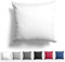 Alreya Mako Satin Kissenbezug 50 x 50 cm - 100% Baumwolle mit YKK Reißverschluss, Superweicher Kopfkissenbezug, Kissenhülle, Oeko-TEX® Standard Zertifiziert, Weiß, nur Kissenbezug