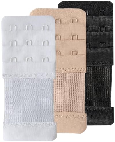 SAMGU 3 Hook Bra Extender Women's Elastic Stretchy Bra Extension Strap