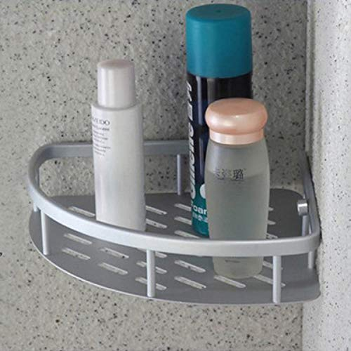 WSLWJH Bathroom Shelf Triangle Shower Corner Bathroom Shelf Storage Basket Holder Aluminum Caddy Rack Etagere Tipi Salle De Bain Murale Douche