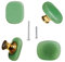 uulu Lot de 4 boutons de placard en pierre aventurine naturelle verte et cristal vert jade pour meubles de maison