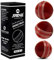 5RIDGE Cricketbälle für Training, weicher und sicherer Gummi-Cricketball mit echter genähter Naht und Kern für Sprungkraft, Schwingen und Drehen, ideal für Training, Spiel und Gartenspiel, Rot, 3