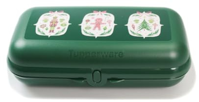 Tupperware To Go Maxi-Twin grün Brotdose Behälter Dose Lunchbox Maxitwin Weihnachten
