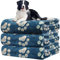 Hundedecke, waschbar fleecedecke, katzendecke, 3 Pack Weiche Warme Haustier Decken für Kleine Mittlere Hunde Katzen, Mit niedlichem Knochen-Druck, Haustierdecke Schlafmatte für Sofa Bett,106 * 76CM