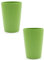 Magu 2 Nachhaltiger Biopolymer Becher (6 Farben) Farbe: grün 100% Erdölfrei | Robust und Nachhaltig | Kunststoff Trinkbecher oder Zahnputzbecher | 2er Set grün