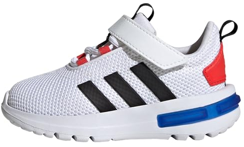 adidas Unisex Baby Racer TR23 Shoes Kids Laufschuhe, Cloud White/Core Black/Bright Red, 20 EU