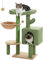 PETEPELA 90cm Cactus Cat Tree, Cute Tower Condo for Indoor Cats, Large Padded Perch, Comfy Hammock, Scratching Post, and Dangling Ball, for Small-Medium Cats, Green