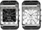 JewelryWe Uhren Herren Leder Quadrat - 2pcs Retro Punk Analog Quarz Armbanduhr Männer Große Uhr mit Schwarz/Weißem Rechteckigen Zifferblatt und Breit Leder Armband