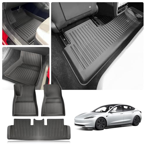 [Neu] LFOTPP Auto Gummimatten Fussmatte Set für Tesla Model 3 2024 2025, 3D TPE Allwetter Antirutsch Fußmatten Geruchsfrei Antifouling und Hohe Temperatur, Model 3 2024 Original Zubehör